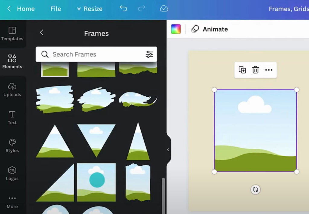Canva app: Create Image Mask