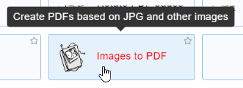PDF24 - Image to PDF button